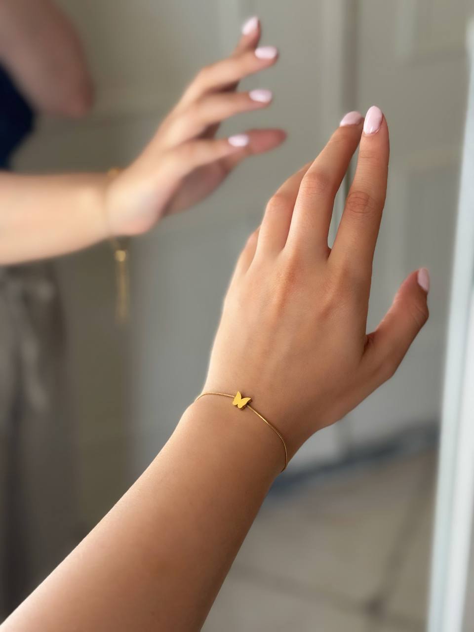 دستبند زنانه پروانه مینیمال دخترانه